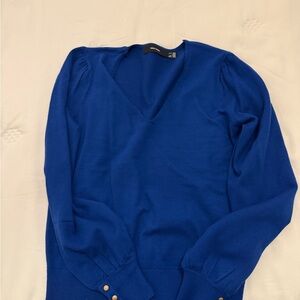 Vero Moda Royal Blue V-Neck Sweater